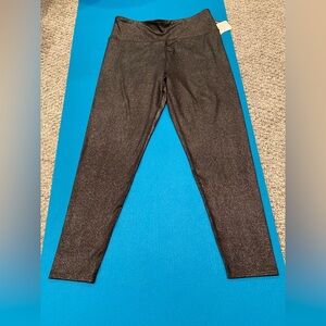Nanette Lepore Black Shimmer Compression Leggings NWT
